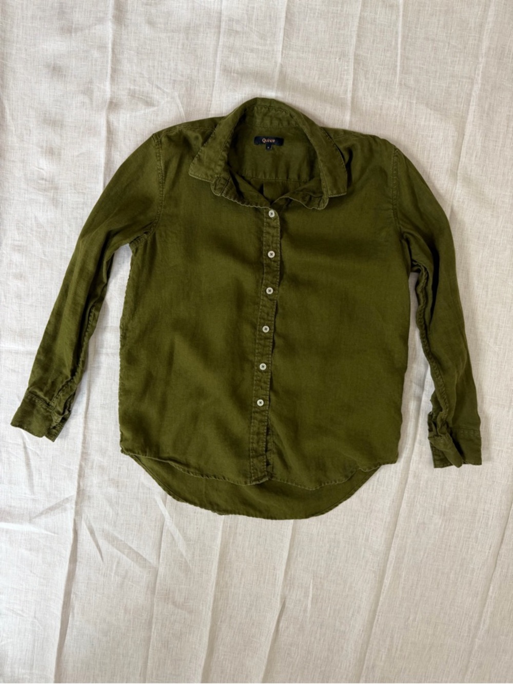 100% European Linen Long Sleeve Shirt - Picture 2 of 7